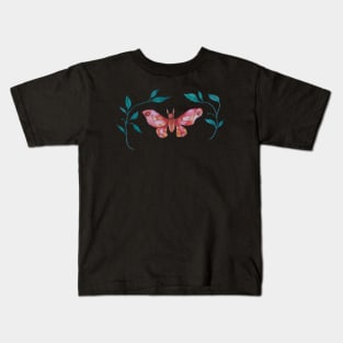 Butterfly with Plants Leaves Kids T-Shirt